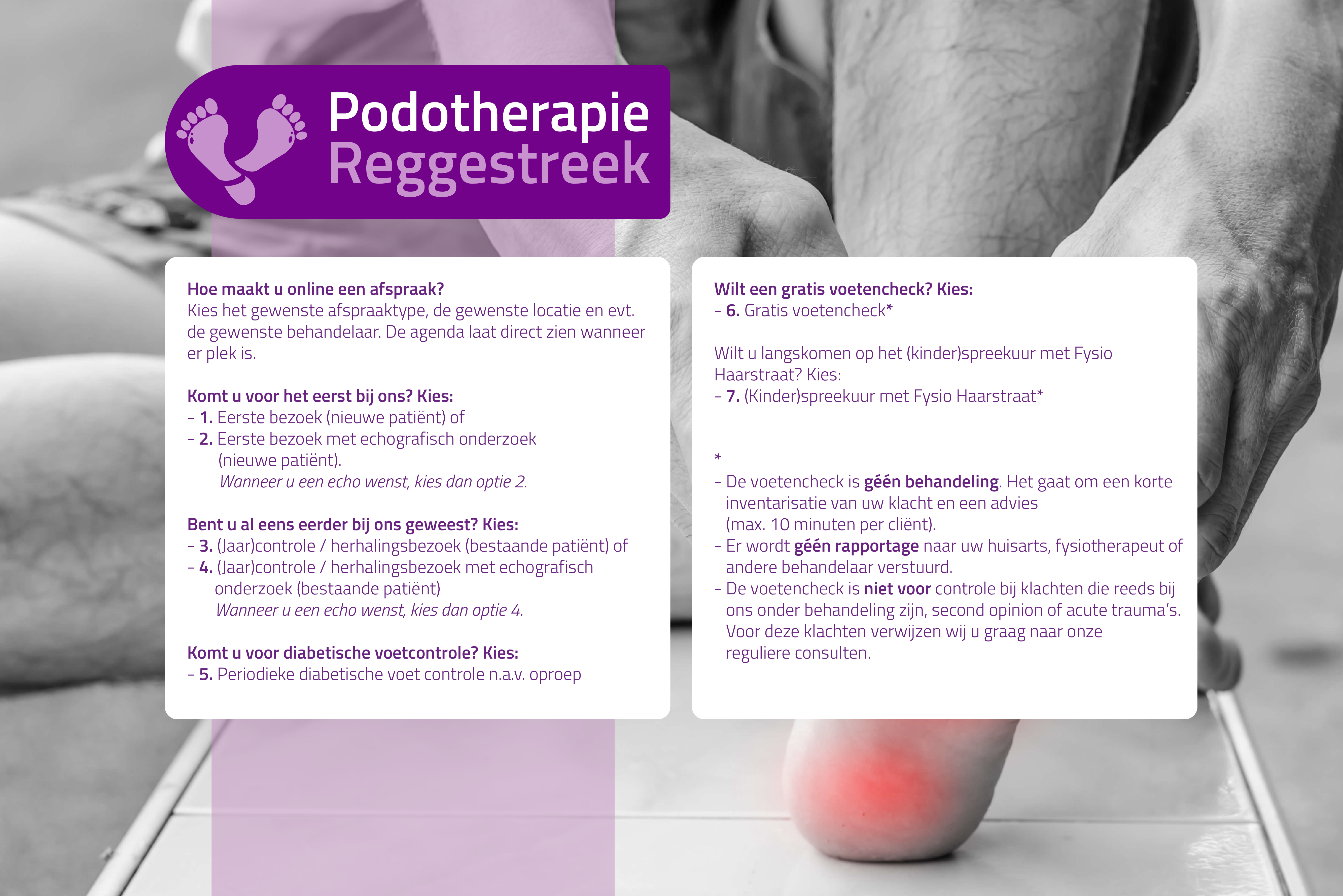 Online afspraak Podotherapie Reggestreek Online afspraak Podotherapie Reggestreek