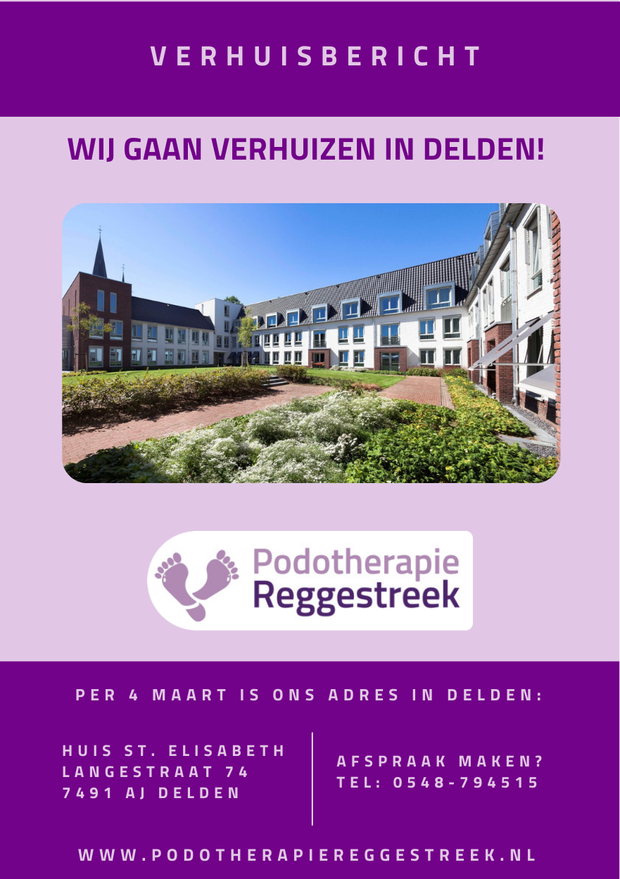 Verhuisbericht Delden Podotherapie Reggestreek St. Elisabeth